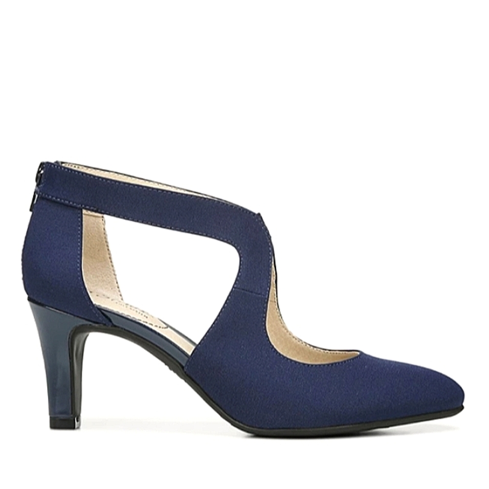 New w/Box LifeStride Giovanna 2 Faux Suede Navy Dress Pumps Size 8 - Picture 2 of 9
